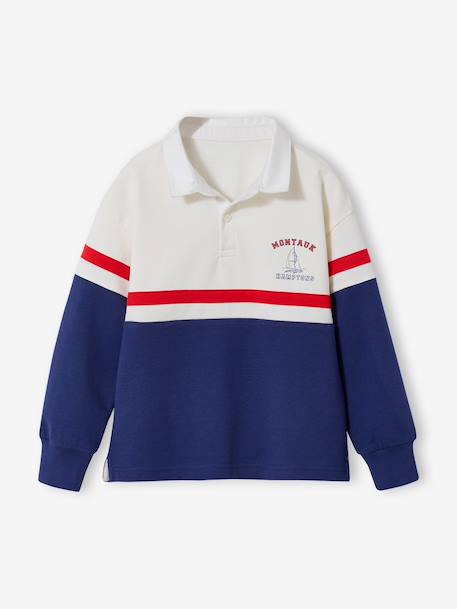 Sweat col polo manches longues encre 2 - vertbaudet enfant 