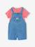Ensemble salopette t-shirt bleu moyen 1 - vertbaudet enfant 