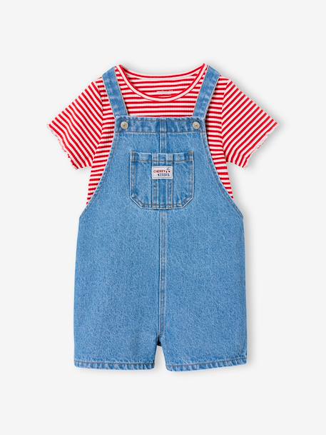 Fille-Ensemble salopette t-shirt 