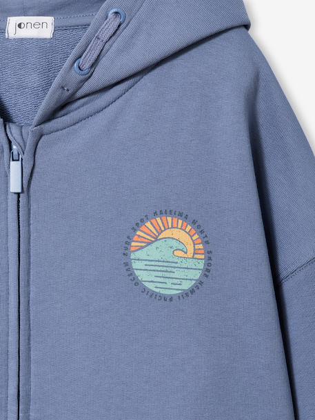 Sweat zippé oversize bleu grisé 5 - vertbaudet enfant 