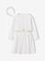 Ensemble robe patineuse boléro serre-tête blanc+vert sauge 1 - vertbaudet enfant 