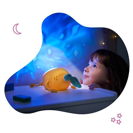 Veilleuse bébé projection et berceuses basile Jaune 2 - vertbaudet enfant 