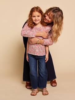 -Blouse fille manches volantées