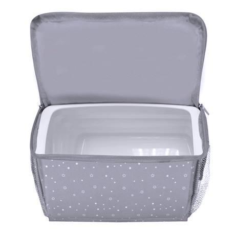 Chaise haute de voyage - sac hummus étoiles Gris+Rose 3 - vertbaudet enfant 