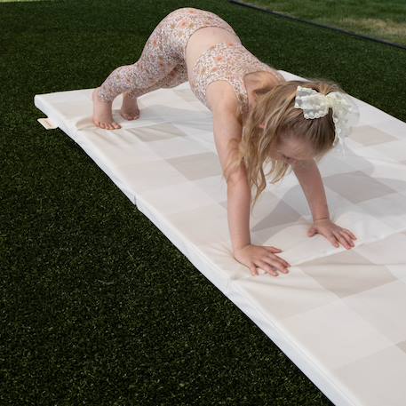 Tapis de jeu Beige à carreaux+Beige à motifs+Bleu+Vert à motifs 2 - vertbaudet enfant 