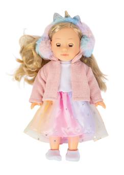 Jouet-Poupons et poupées-Poupée frostyzz licorne avec cache-oreilles pour enfant - 30cm