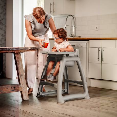 Chaise haute solide Gris 2 - vertbaudet enfant 