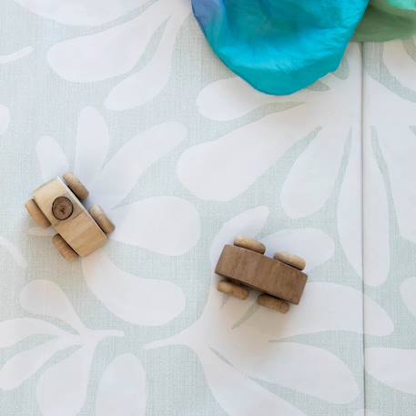 Tapis de jeu Beige à carreaux+Beige à motifs+Bleu+Vert à motifs 21 - vertbaudet enfant 
