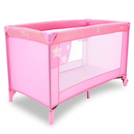 Lit Parapluie Voyage Baleares  – Pliable Compact, Léger Rose 1 - vertbaudet enfant 