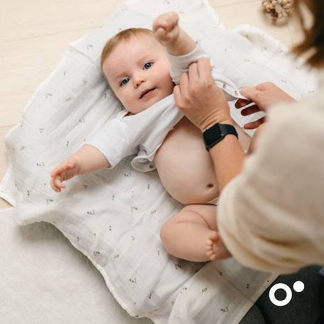 Langes bébé coton lovely Beige+Rose+Vert 5 - vertbaudet enfant 
