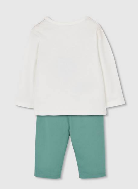 Ensemble bébé t-shirt et pantalon coton Blanc 2 - vertbaudet enfant 