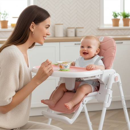 Chaise haute légère et compacte arzak Rose 2 - vertbaudet enfant 