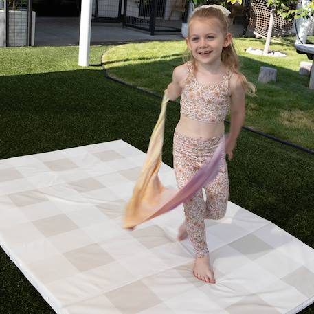 Tapis de jeu Beige à carreaux+Beige à motifs+Bleu+Vert à motifs 4 - vertbaudet enfant 