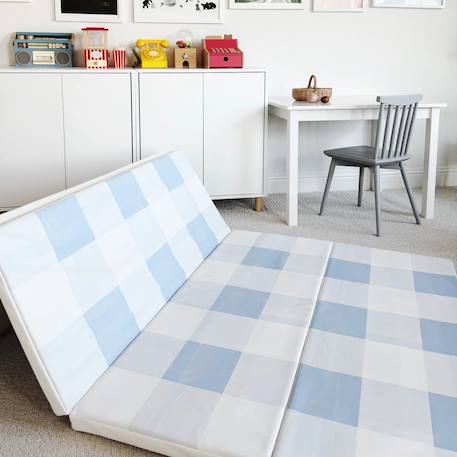 Tapis de jeu Beige à carreaux+Beige à motifs+Bleu+Vert à motifs 15 - vertbaudet enfant 
