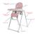 Chaise haute légère et compacte arzak Rose 5 - vertbaudet enfant 