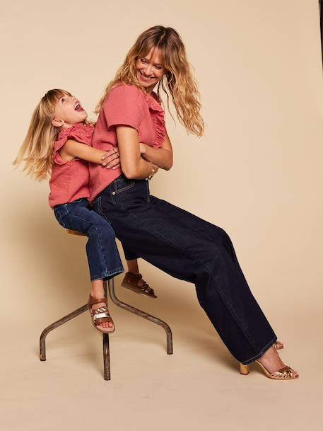 Chemise à volants fille Capsule mère-fille vieux rose 2 - vertbaudet enfant 