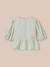 Blouse rayée en seersucker fille Rayure verte 2 - vertbaudet enfant 