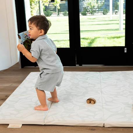 Tapis de jeu Beige à carreaux+Beige à motifs+Bleu+Vert à motifs 23 - vertbaudet enfant 