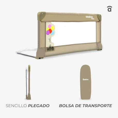 Barrière 90 cm pour lit standard Blanc+Gris 6 - vertbaudet enfant 