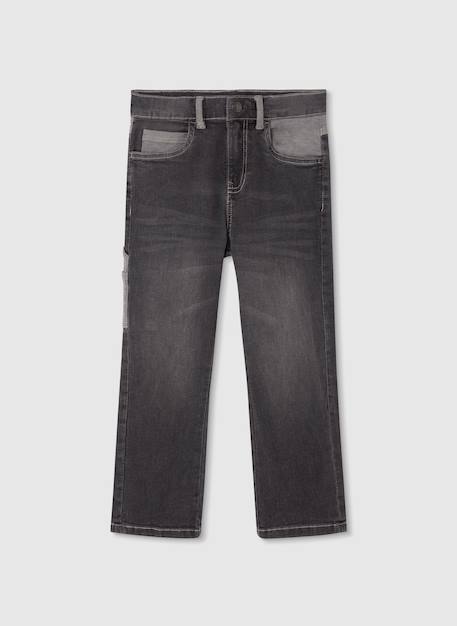 Pantalon enfant denim Gris 1 - vertbaudet enfant 