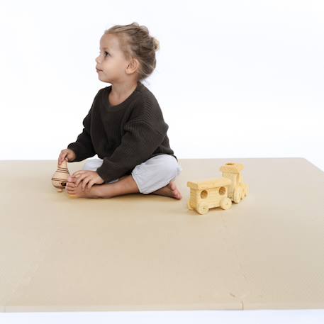 Tapis de Jeu Bébé et Enfant Classique Beige Clair+Gris clair+Rose+Vert 1 - vertbaudet enfant 