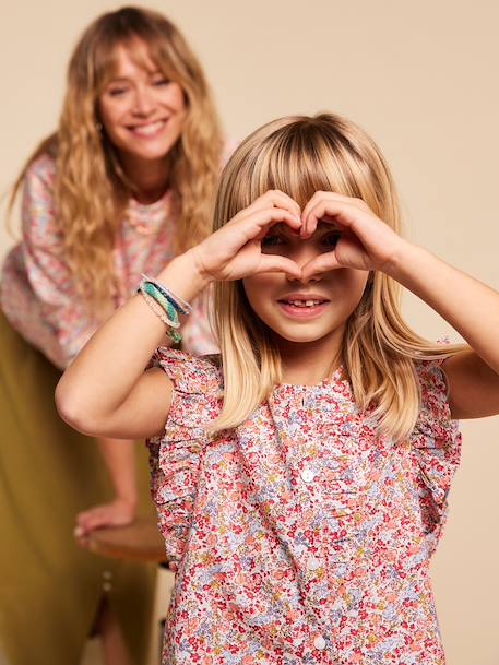 Short gaze de coton fille Capsule mère-fille olive 3 - vertbaudet enfant 