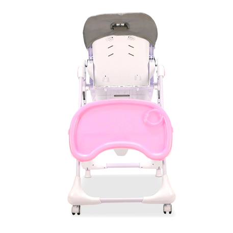 Chaise haute à roulettes pink bunny Rose 3 - vertbaudet enfant 