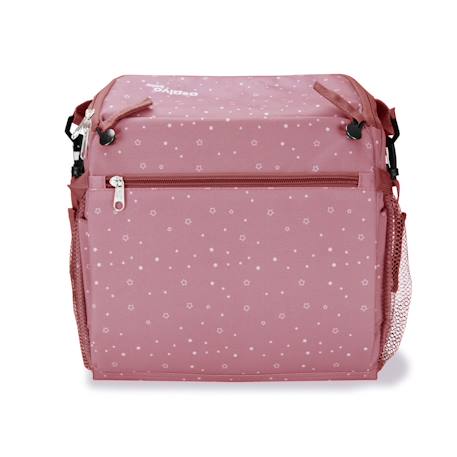 Chaise haute de voyage - sac hummus étoiles Gris+Rose 12 - vertbaudet enfant 