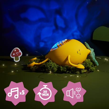 Veilleuse bébé projection et berceuses basile Jaune 3 - vertbaudet enfant 