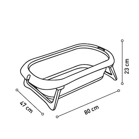 Baignoire bébé pliable et légère lucca Blanc et gris 4 - vertbaudet enfant 