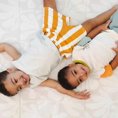Tapis de jeu Beige à carreaux+Beige à motifs+Bleu+Vert à motifs 9 - vertbaudet enfant 