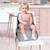 Chaise haute de voyage - sac hummus étoiles Gris+Rose 2 - vertbaudet enfant 