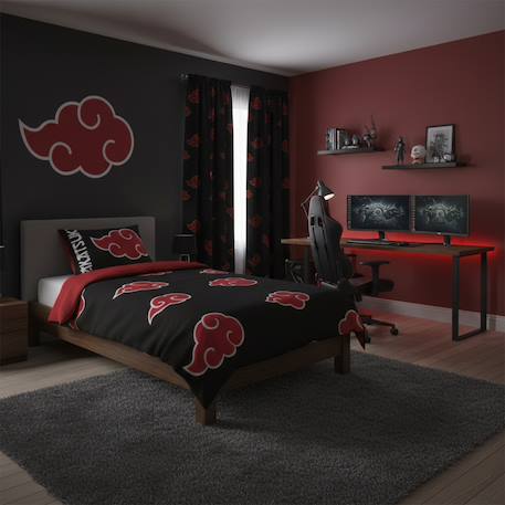 Housse de couette naruto shippuden akatsuki coton Noir 3 - vertbaudet enfant 