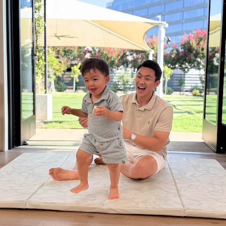 Tapis de jeu Beige à carreaux+Beige à motifs+Bleu+Vert à motifs 20 - vertbaudet enfant 