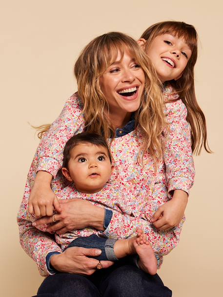 Sweat bébé imprimé fleuri Capsule mère-fille multicolore 2 - vertbaudet enfant 
