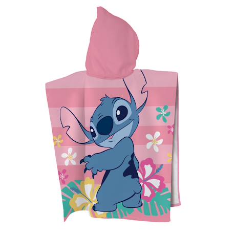 Cape de bain imprimée 100% coton, disney home stitch ohana Rose 2 - vertbaudet enfant 