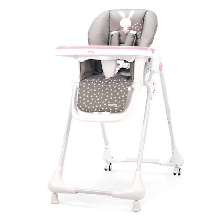 Chaise haute à roulettes pink bunny Rose 6 - vertbaudet enfant 