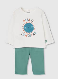 -Ensemble bébé t-shirt et pantalon coton