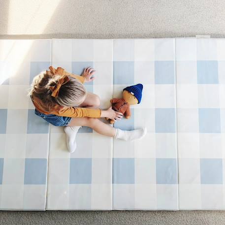 Tapis de jeu Beige à carreaux+Beige à motifs+Bleu+Vert à motifs 16 - vertbaudet enfant 