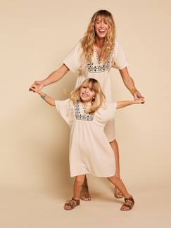 -Robe gaze de coton femme Capsule mère-fille