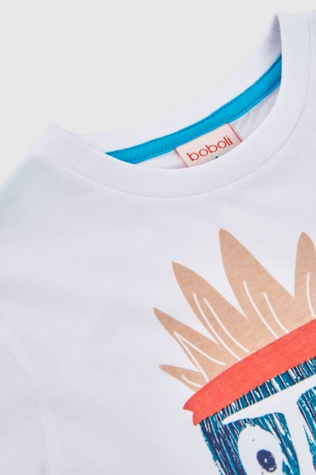 T-shirt enfant en coton  crocodile Blanc 3 - vertbaudet enfant 