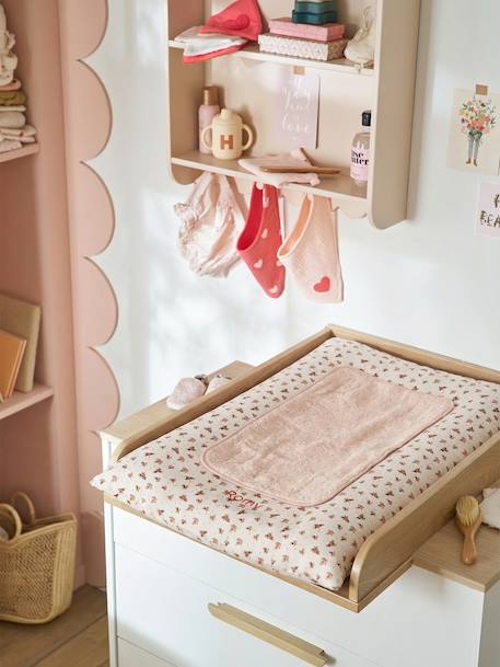Housse matelas à langer personnalisable beige imprimé+écru / vert feuille+multicolore+vert sauge 14 - vertbaudet enfant 