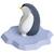 Jouet de bain bébé en caoutchouc naturel faisant aussi anneau de dentition sensoriel Blanc, bleu, noir 2 - vertbaudet enfant 
