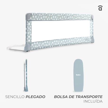 Barrière de lit 150 cm pour lit standard Beige+Blanc+Bleu+Gris+Rose 21 - vertbaudet enfant 