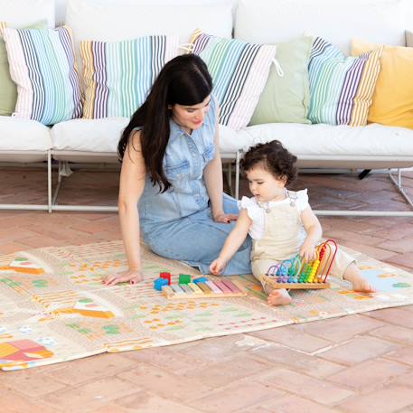 Tapis de jeu 120x180 cm pliable Animaux-ville+Ferme-ville+Ville-forêt 8 - vertbaudet enfant 