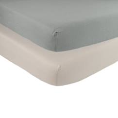 Chambre et rangement-Lot de 2 draps-housses lit bébé