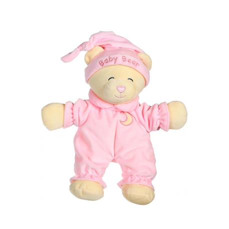 Peluche - peluche ourson baby bear douceur rose pâle - 24 cm Rose 1 - vertbaudet enfant 