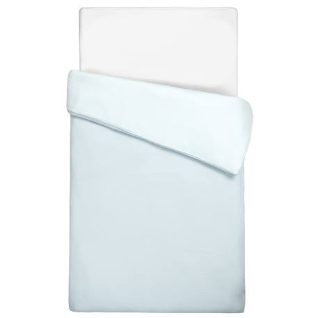 Housse de couette réversible gaze de coton & nid d'abeille Beige+Bleu+Écru+Rose 10 - vertbaudet enfant 