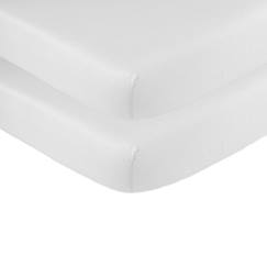 Chambre et rangement-Lot de 2 draps-housses lit bébé