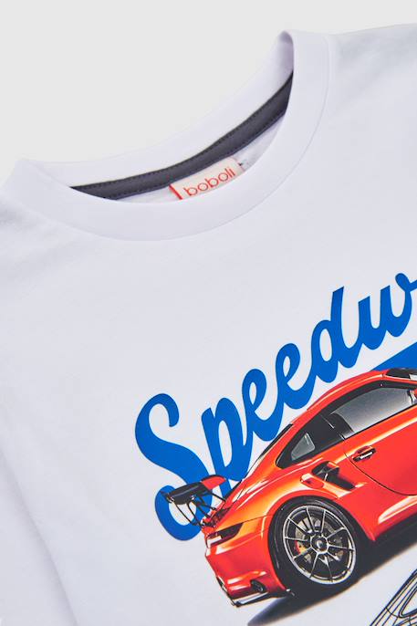 T-shirt garçon en maille à manches longues en coton Blanc 3 - vertbaudet enfant 